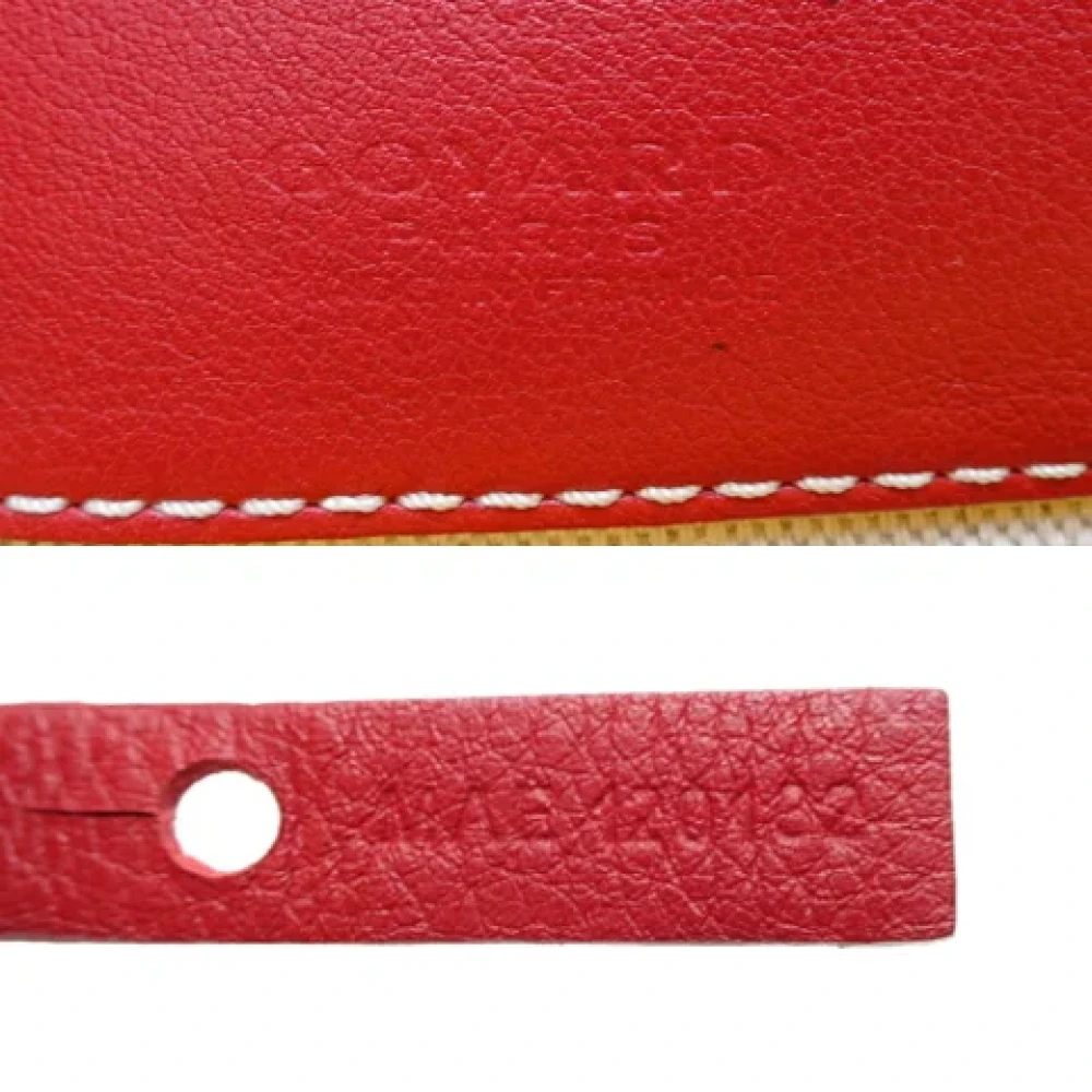 Goyard Vintage Pre-owned Leather handbags Red Dames