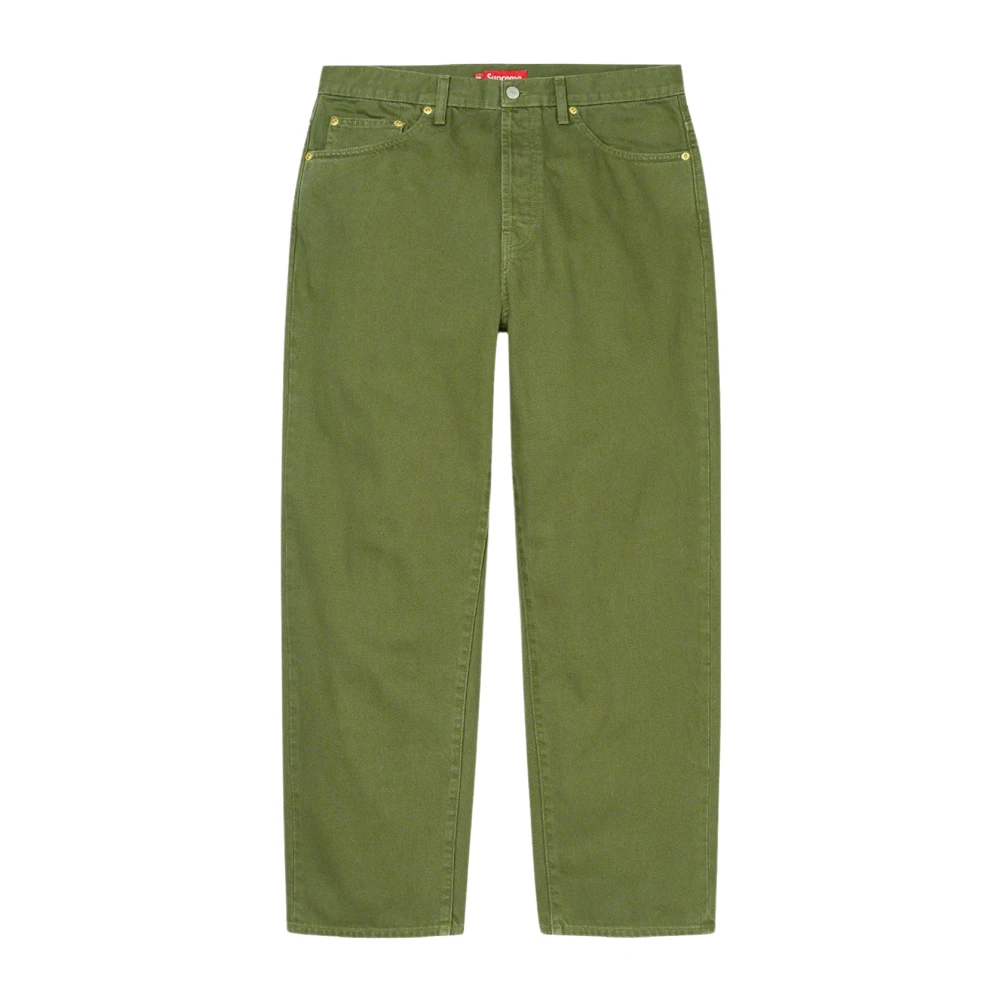 Supreme Groene Baggy Denim Jeans Limited Edition Green Heren