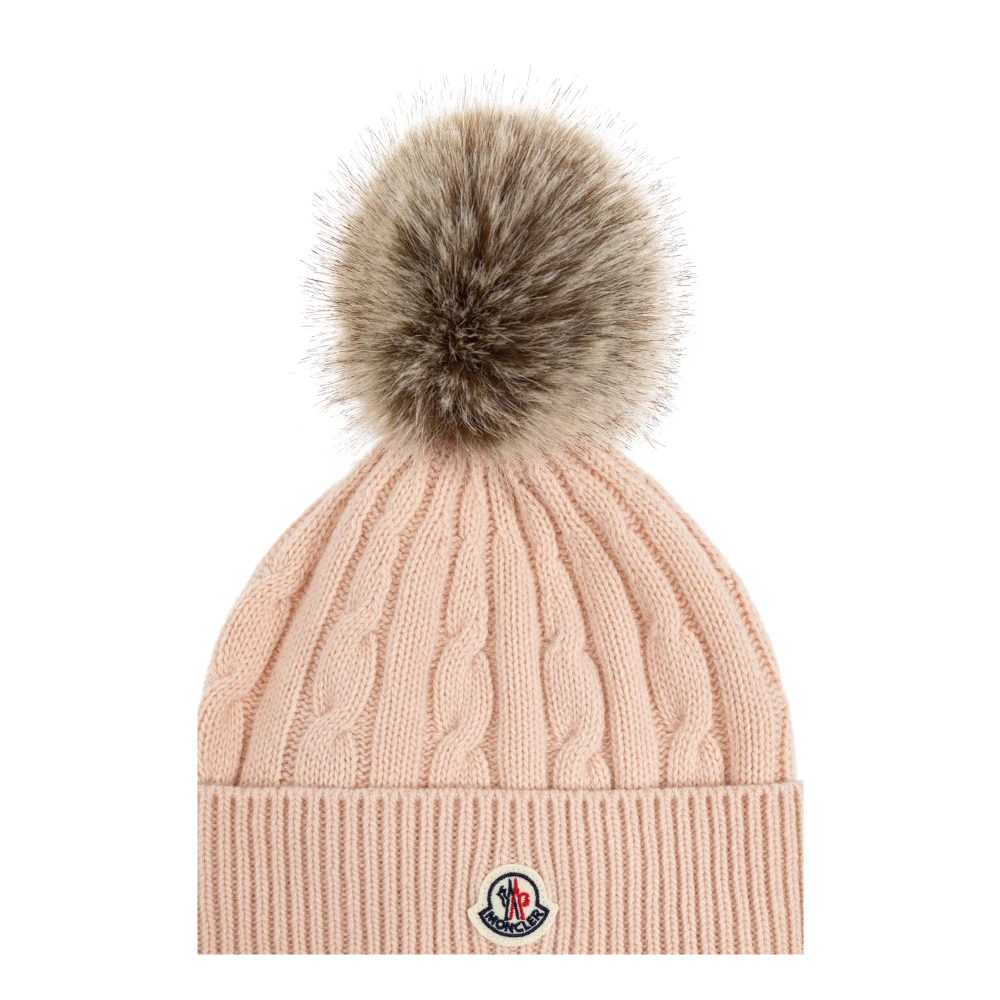 Moncler Muts met Pom-pom Pink Dames