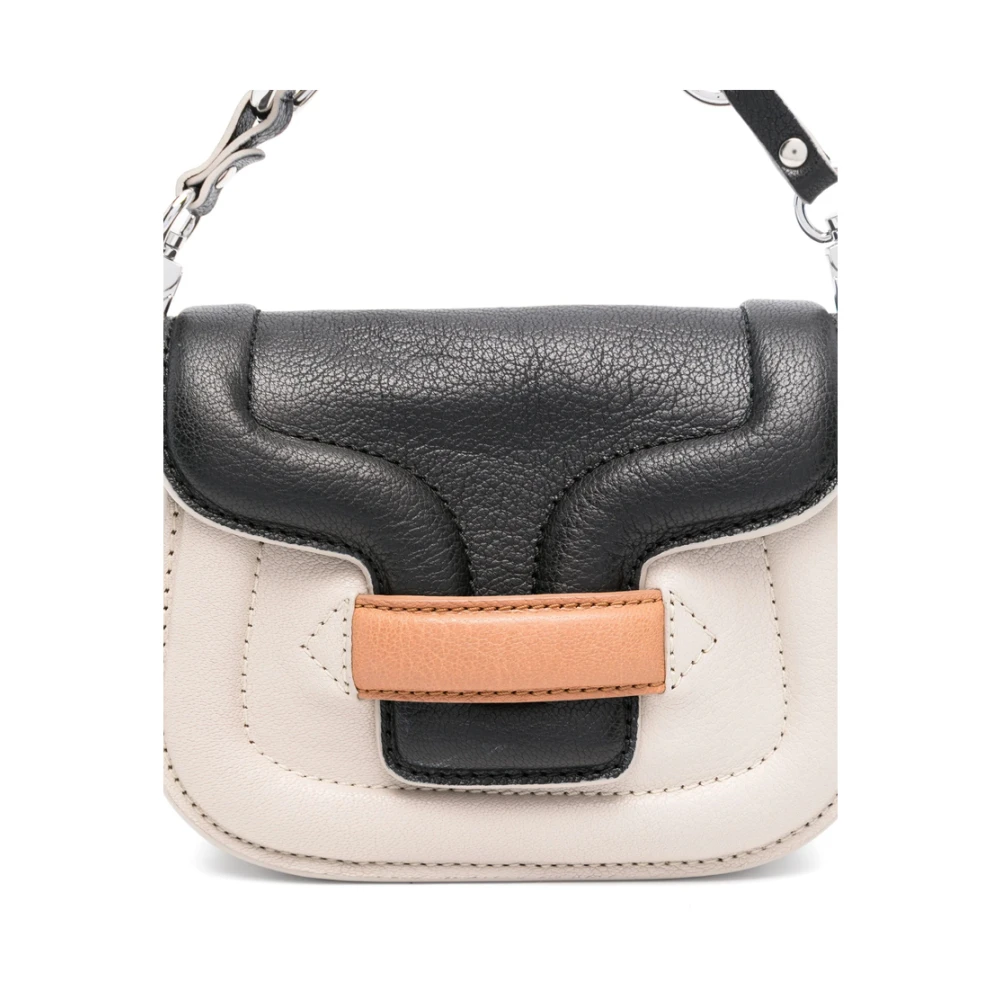 Pierre Hardy Taupe Foldover Ketting-Link Schoudertas Multicolor Dames