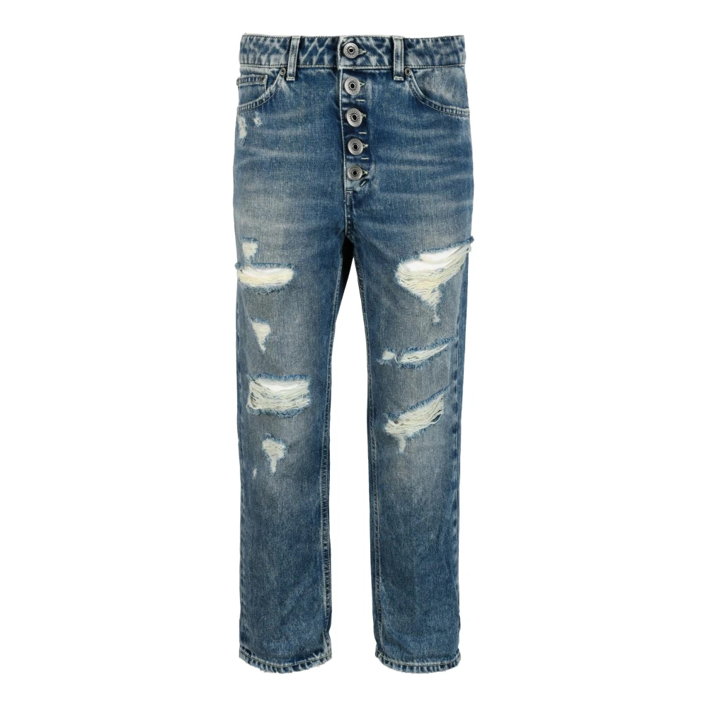 Dondup Jeans met juweelversiering knopen Blue Dames
