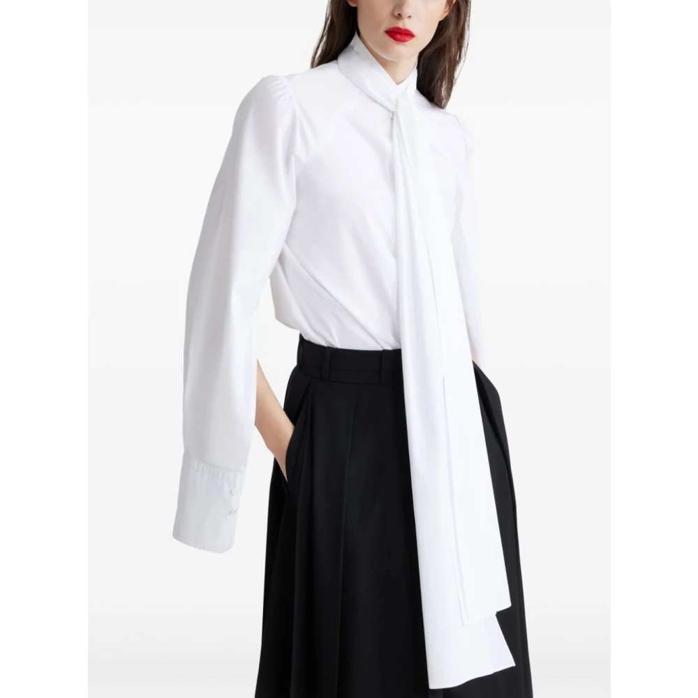Patou Biologisch katoenen hoge hals shirt White Dames