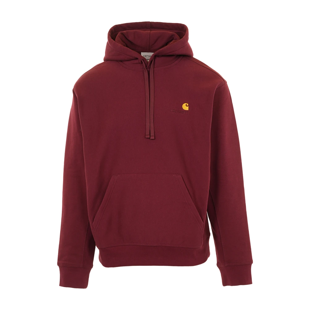 Carhartt Wip Men's Red Hooded American Script Sweatshirt - Hoodies - Xl - Sweatshirts & Hoodies