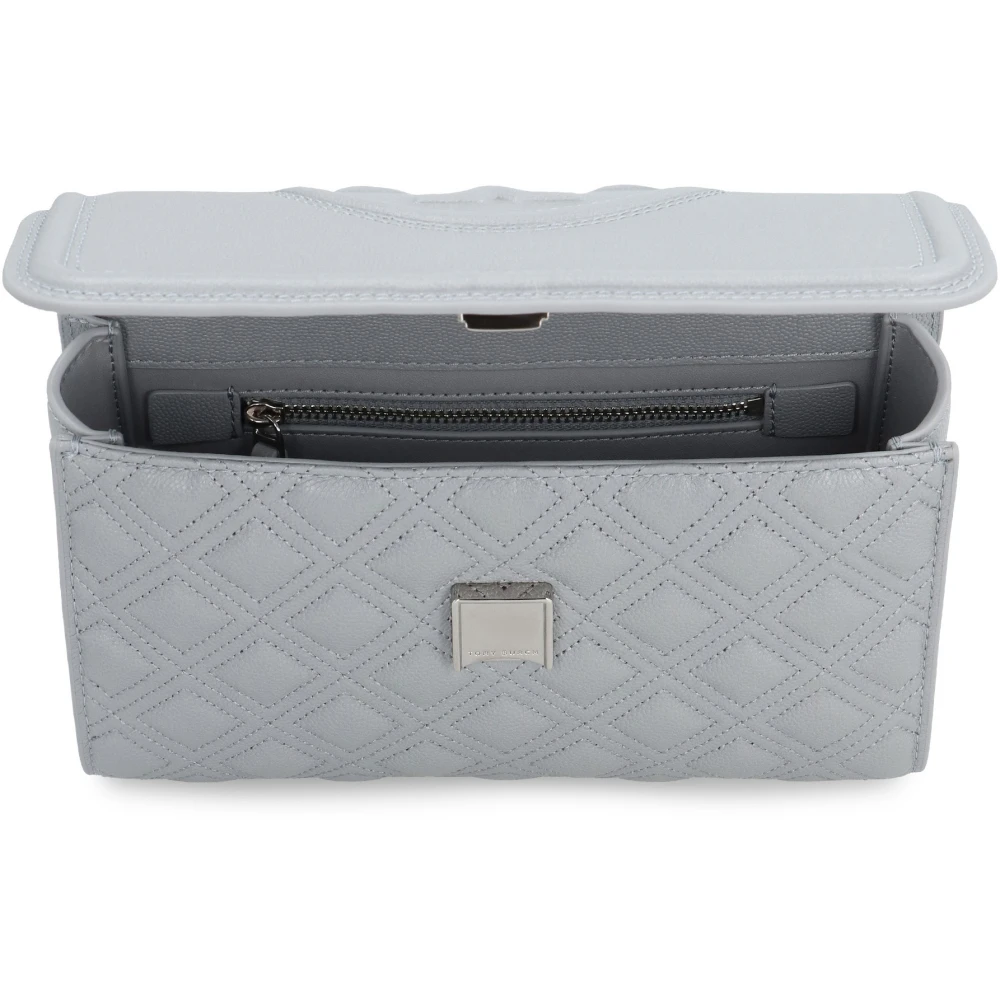 TORY BURCH Gewatteerde Leren Schoudertas Gray Dames