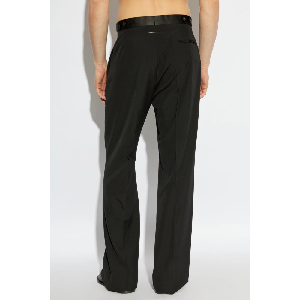 MM6 Maison Margiela Geplooide broek Black Heren