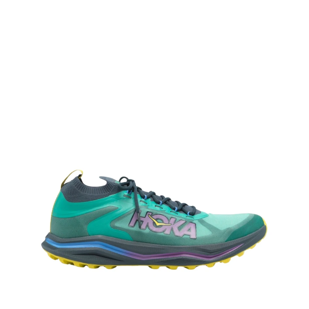 Hoka One One Multifärgade Sneakers med Grön Panel Design Multicolor, Herr