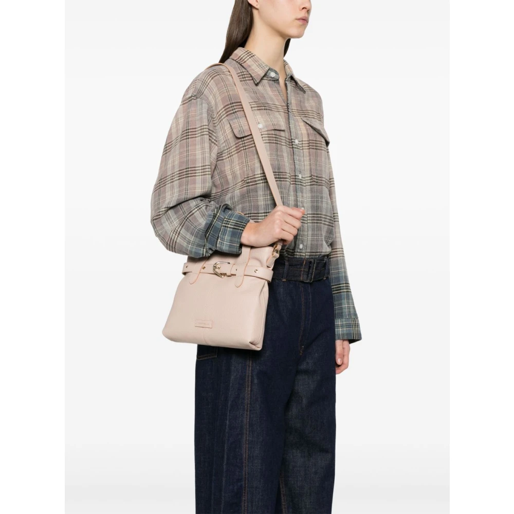 Coccinelle Roze Leren Tote Tas met Riem Pink Dames