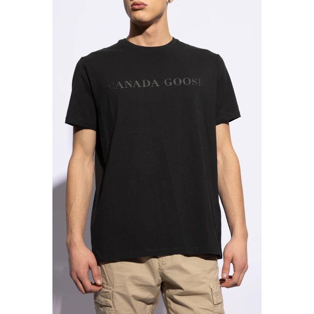 Canada Goose Emersen T-shirt met logo Black Heren