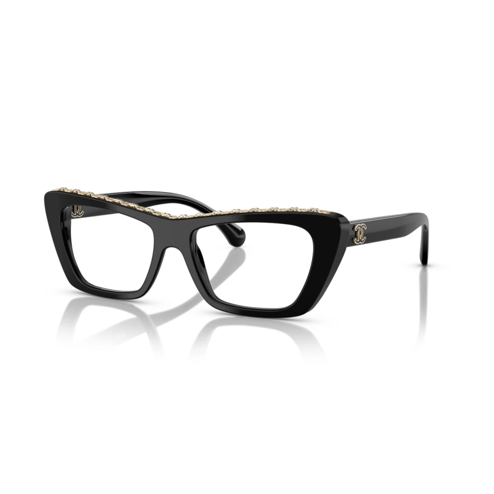 Chanel Black Glasses, Female, 52 Mm, Butterfly Optical Frame