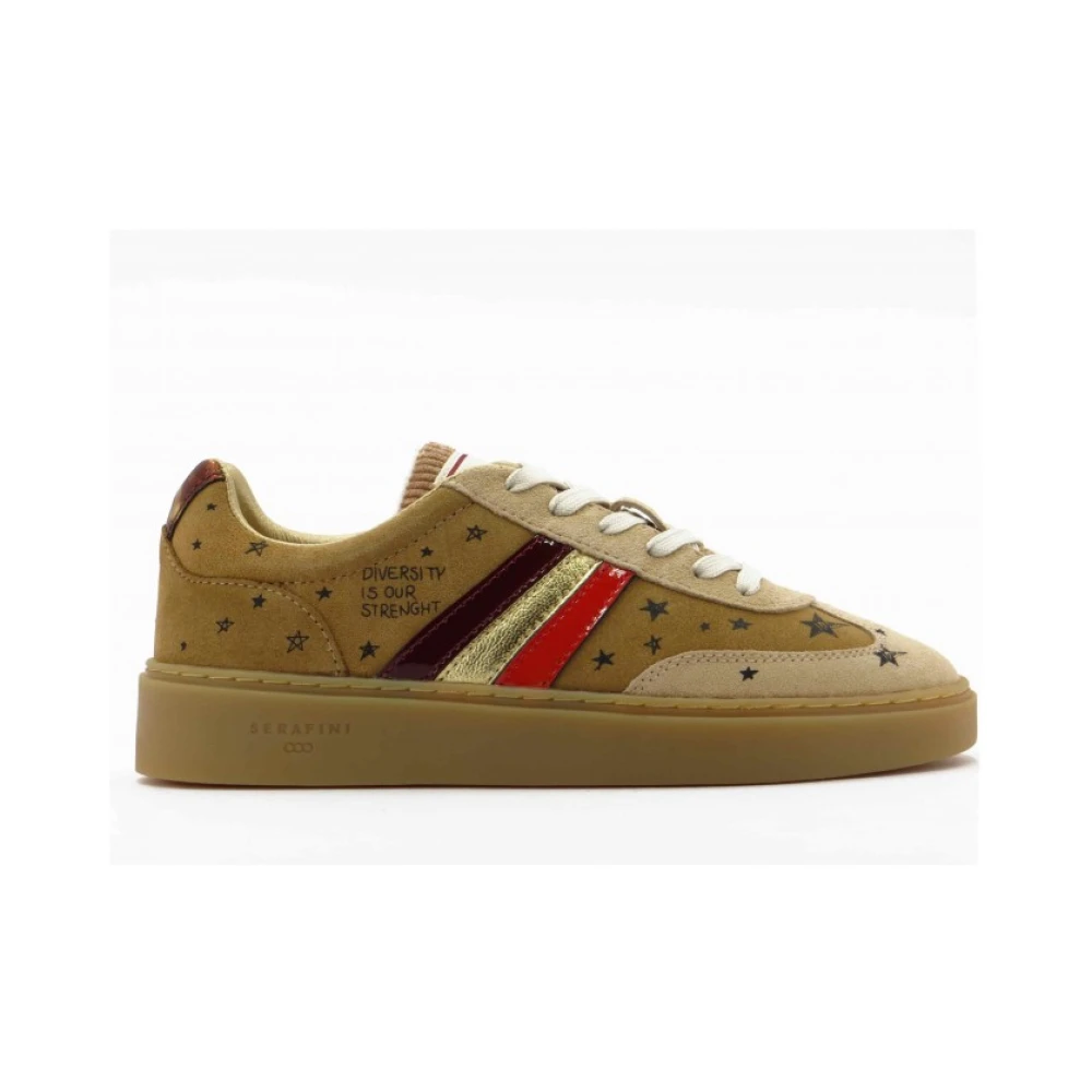 Serafini Suède sneaker met sterdetail