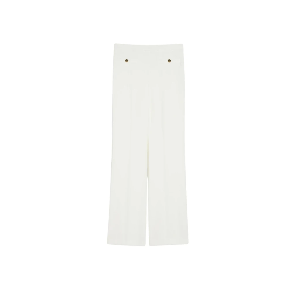 Pennyblack Vrouw Wit Broeken Dames, M, Te Slim Fit Jersey Broek