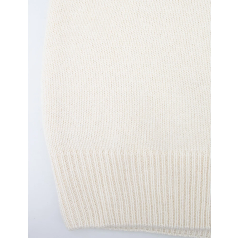 MC2 Saint Barth Geborduurde Crew-Neck Pullover Beige Dames