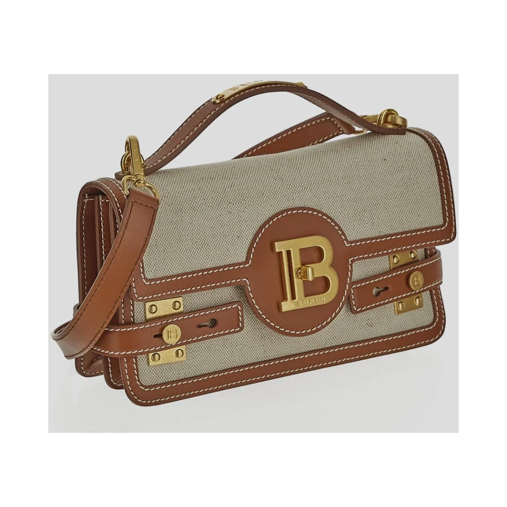 Balmain Canvas Buzz Tas Brown Dames