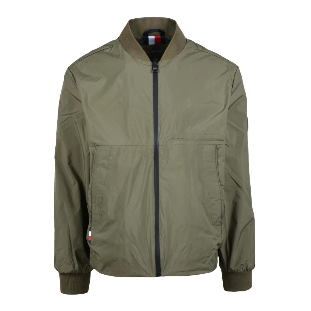 Tommy Jeans Nylonjas met ritssluiting zakken Green Heren
