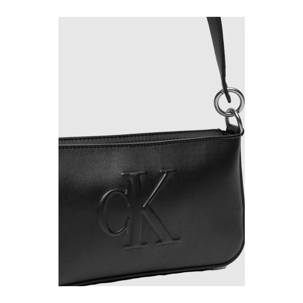 Calvin Klein Jeans Zwarte Polyethyleen Handtas Dames Tassencollectie Black Dames