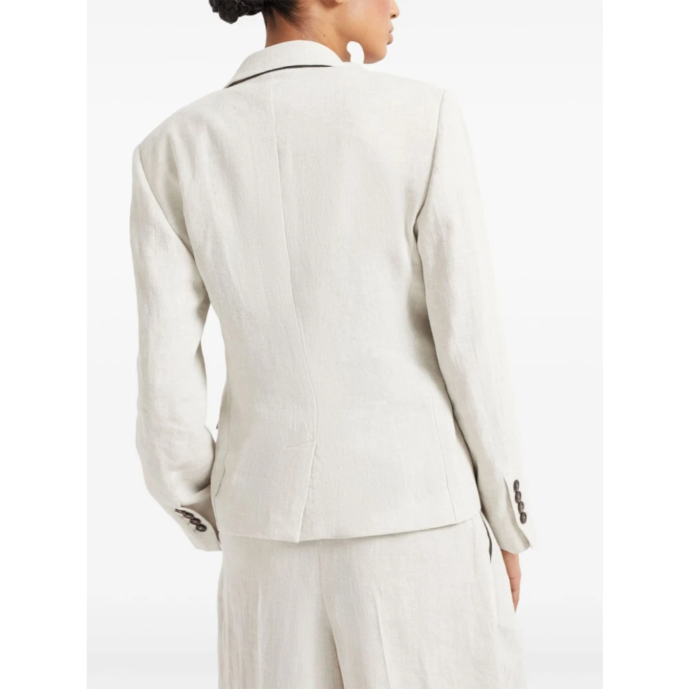 BRUNELLO CUCINELLI Beige Jas voor Stijlvolle Outfits Beige Dames