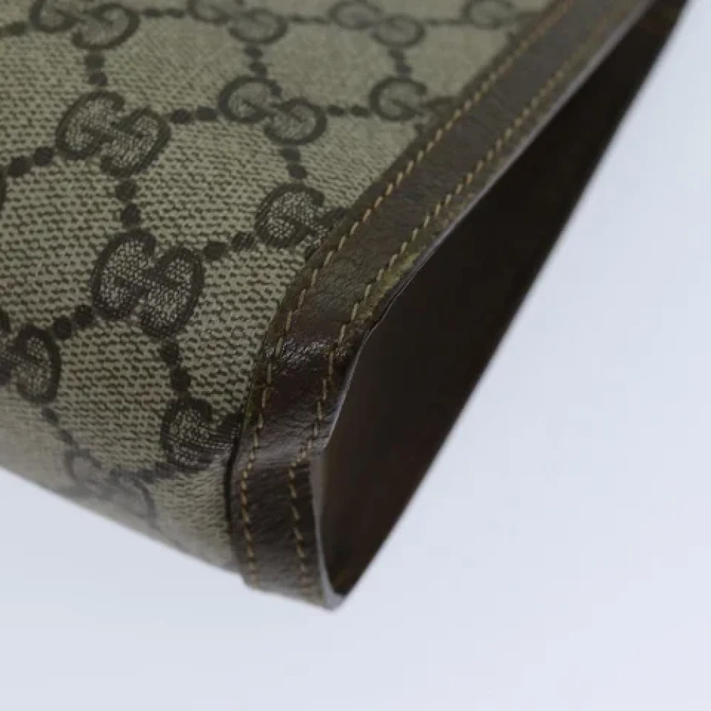 Gucci Vintage Pre-owned Leather clutches Beige Dames