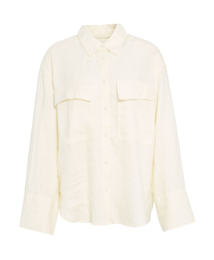 chemise-oversize-jaune-en-lin-avec-col-kent