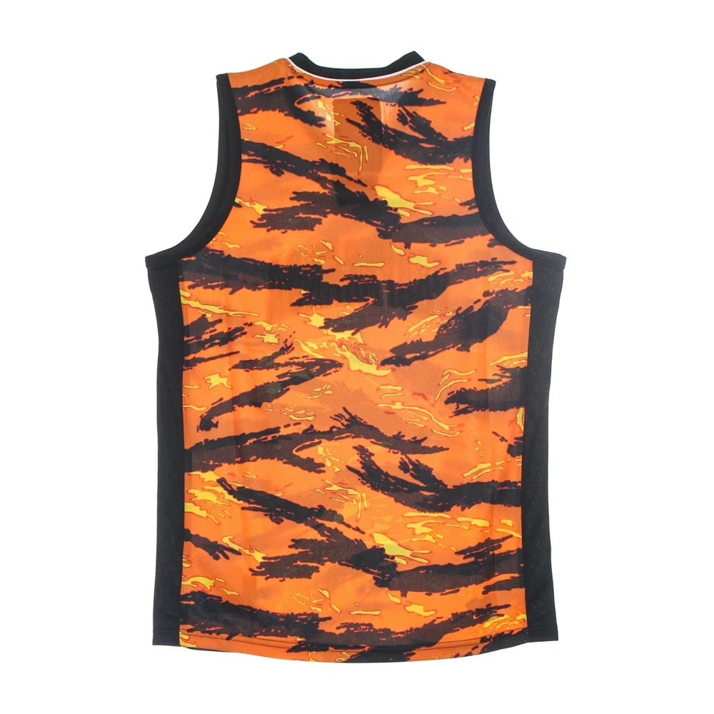 Propaganda Tiger Camo Basketball Tank Top Orange Heren