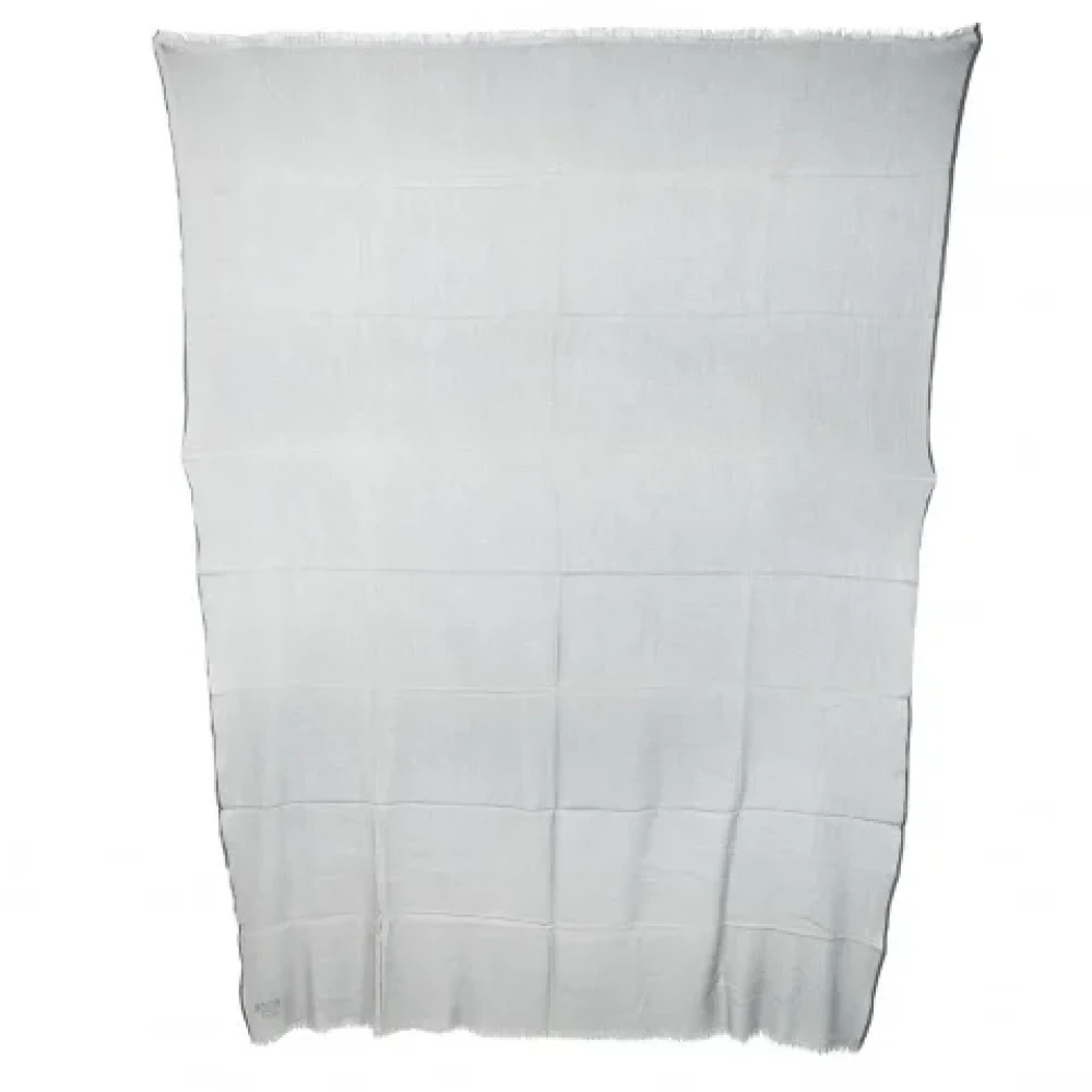 Hermès Vintage Pre-owned Cashmere scarves Gray Dames