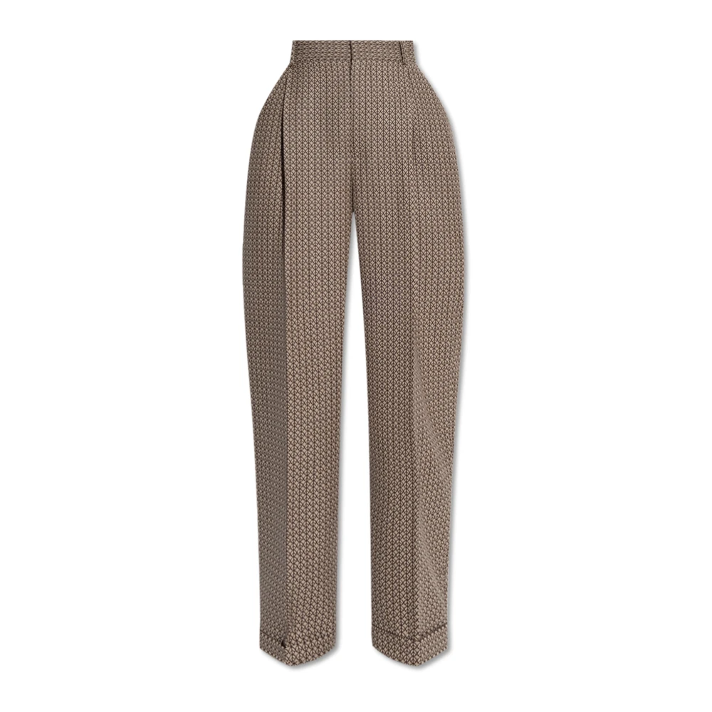 Moschino Geplooide broek met patroon Beige Dames
