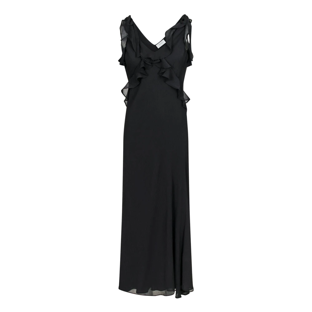 NEO NOIR Elegante Strap Jurk met Ruches Black Dames