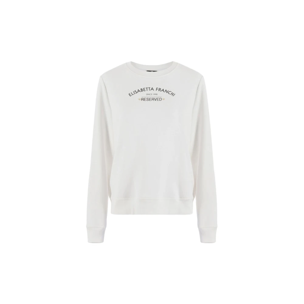 Elisabetta Franchi Sweatshirt met logo print White Dames