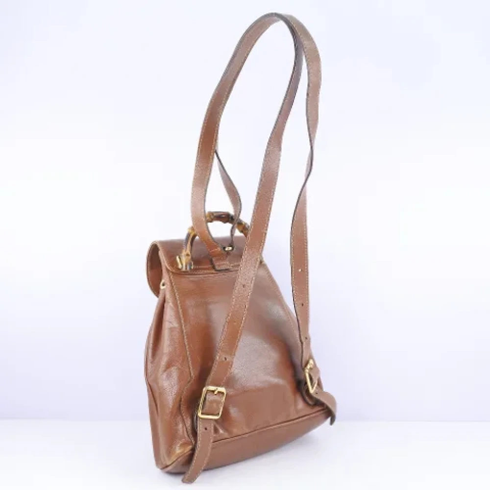 Gucci Vintage Pre-owned Leather handbags Brown Dames