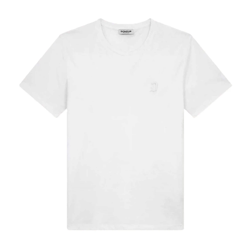 Dondup Geborduurd Logo Wit T-shirt White Heren