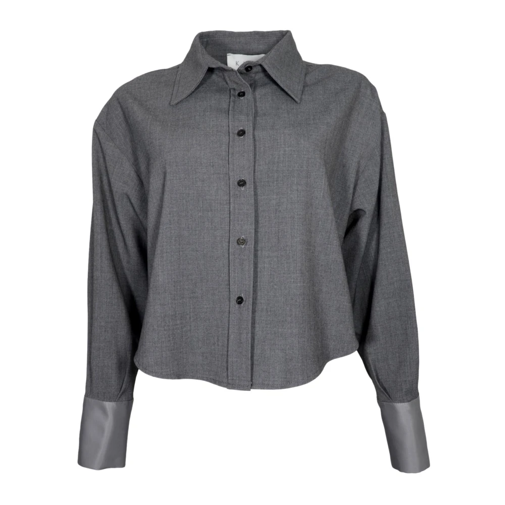 Kaos Moderne Cropped Shirt Grijs Gray Dames