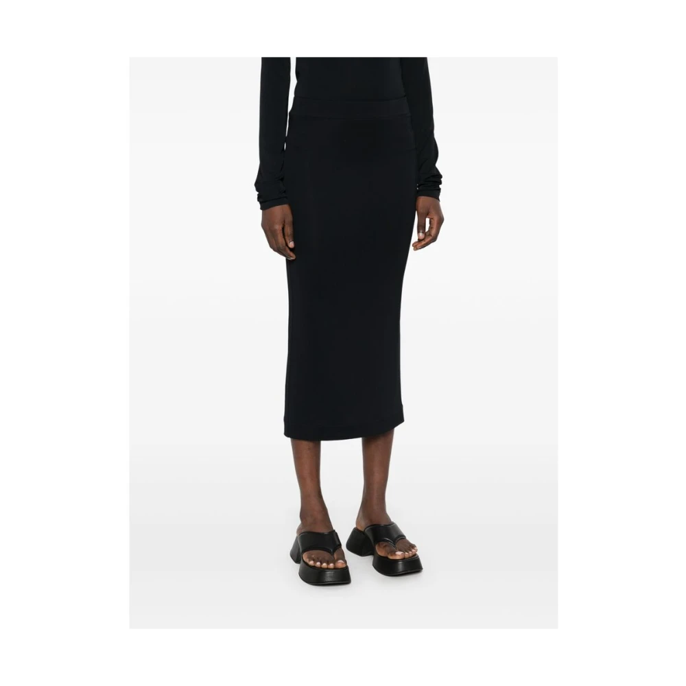 Armarium Zwarte Rok met Elastische Tailleband Black Dames