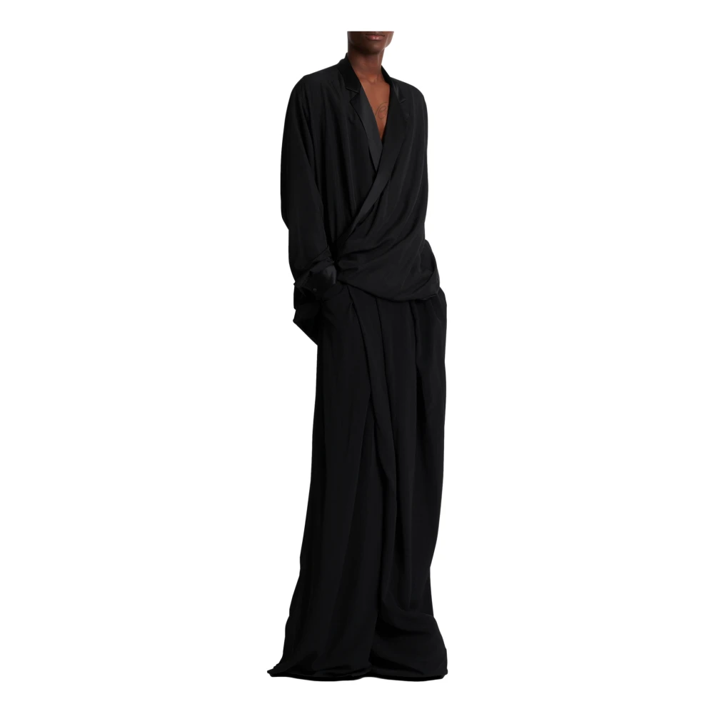 Balmain Draped Jacket Black Heren