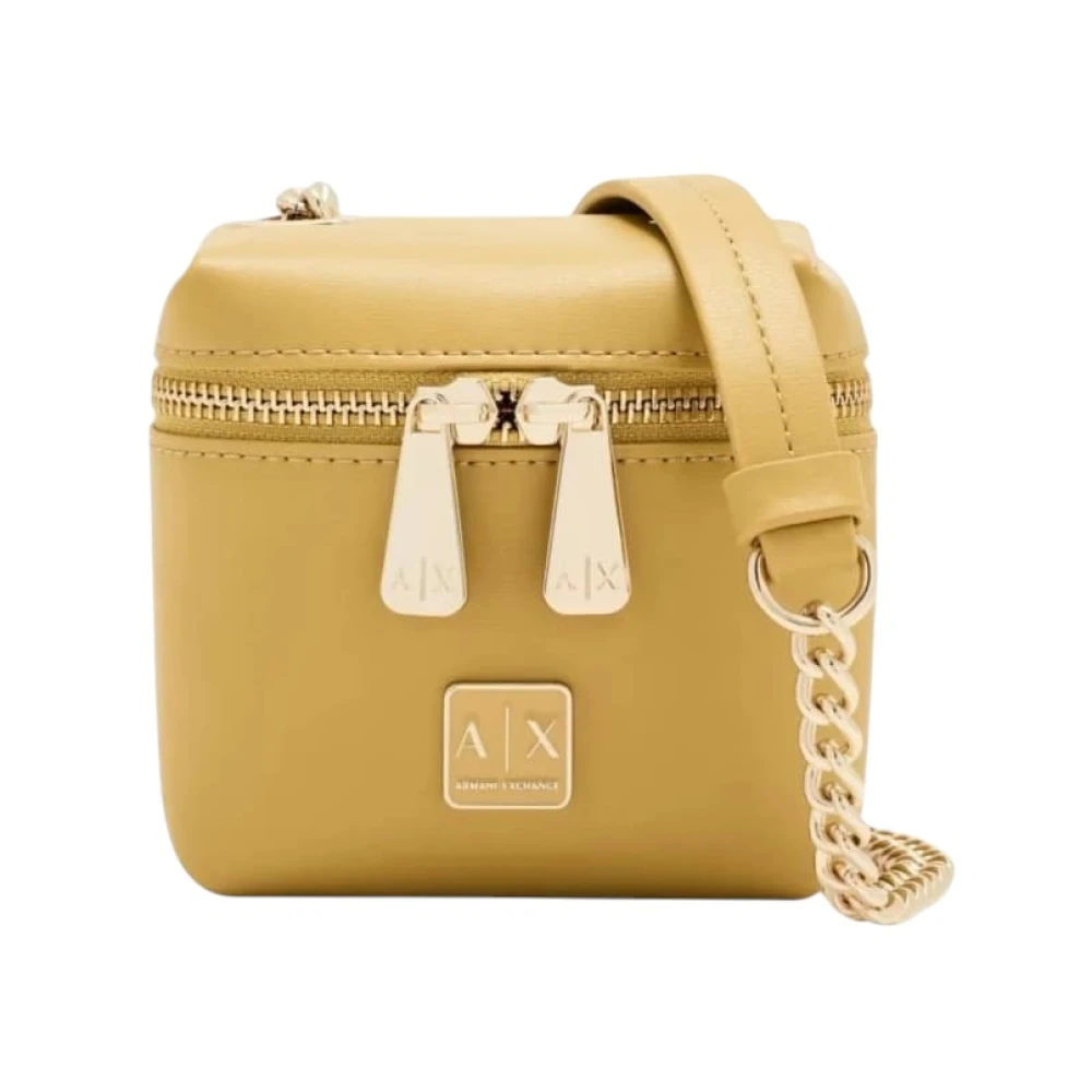 Armani Exchange Women's Yellow Cross Body Bags, One Size, Mini Shoulder Bag With Logo