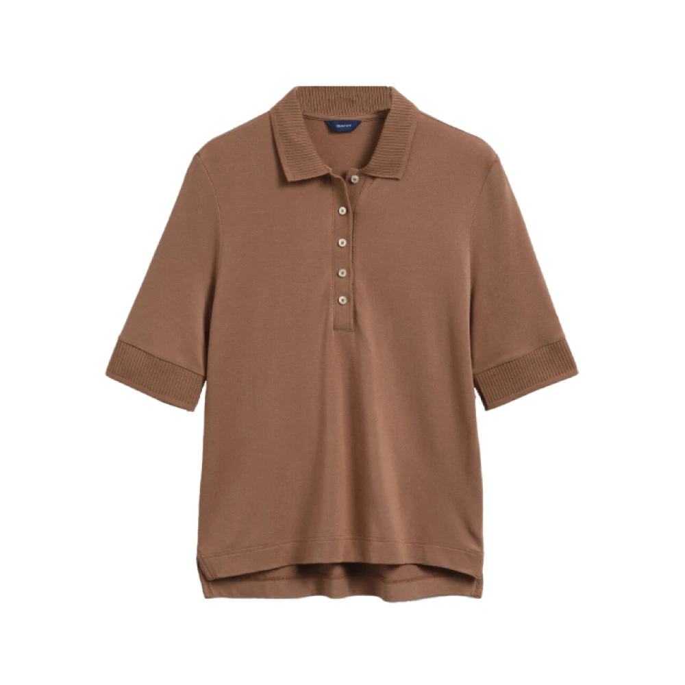 Gant Stijlvolle Polo Shirts voor Vrouwen Brown Dames