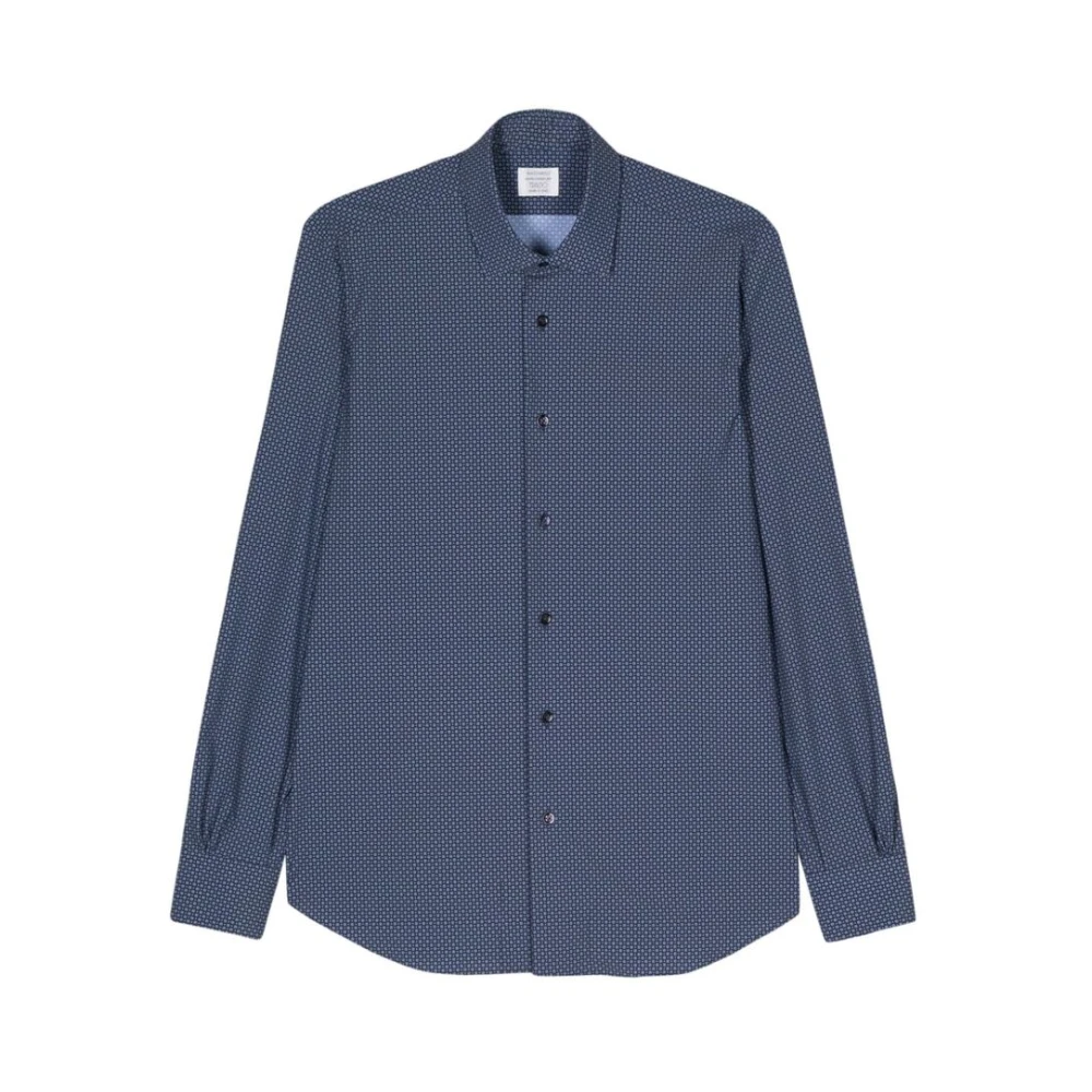 Mazzarelli Casual Shirts Blue Heren