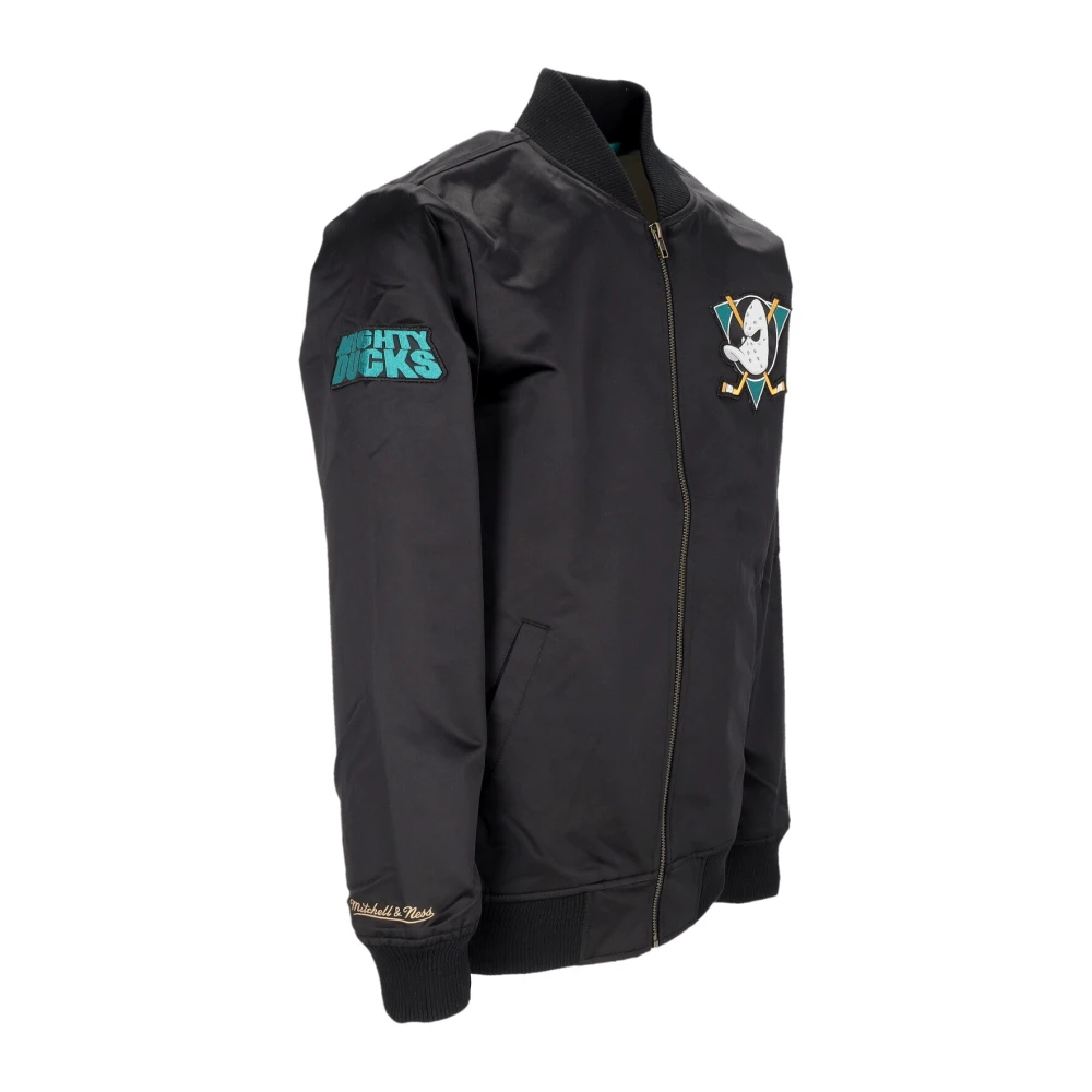 Mitchell & Ness NHL Lichtgewicht Satijnen Bomberjack Black Heren