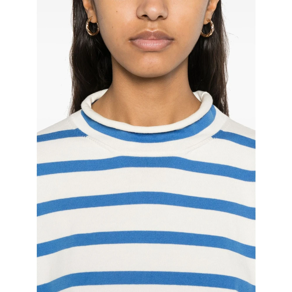 Semicouture Witte Katoenen Trui Multicolor Dames