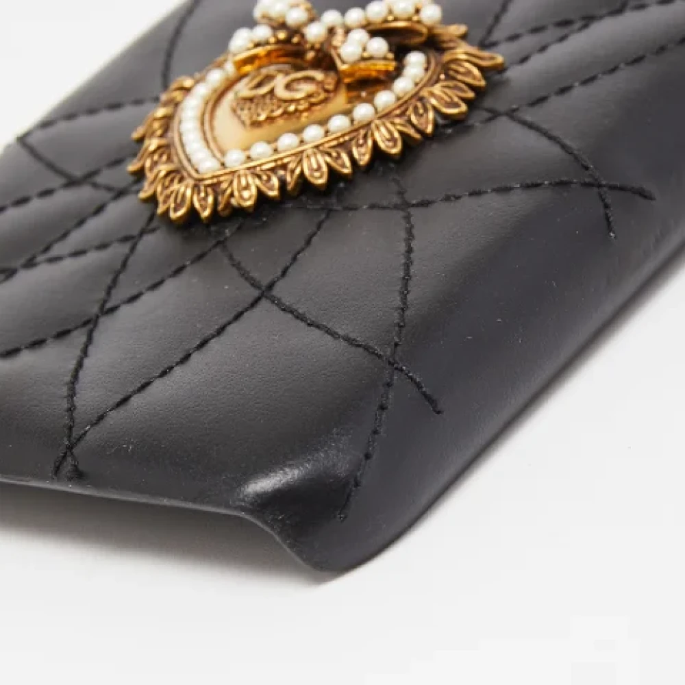 Dolce & Gabbana Pre-owned Leather home-office Black Dames