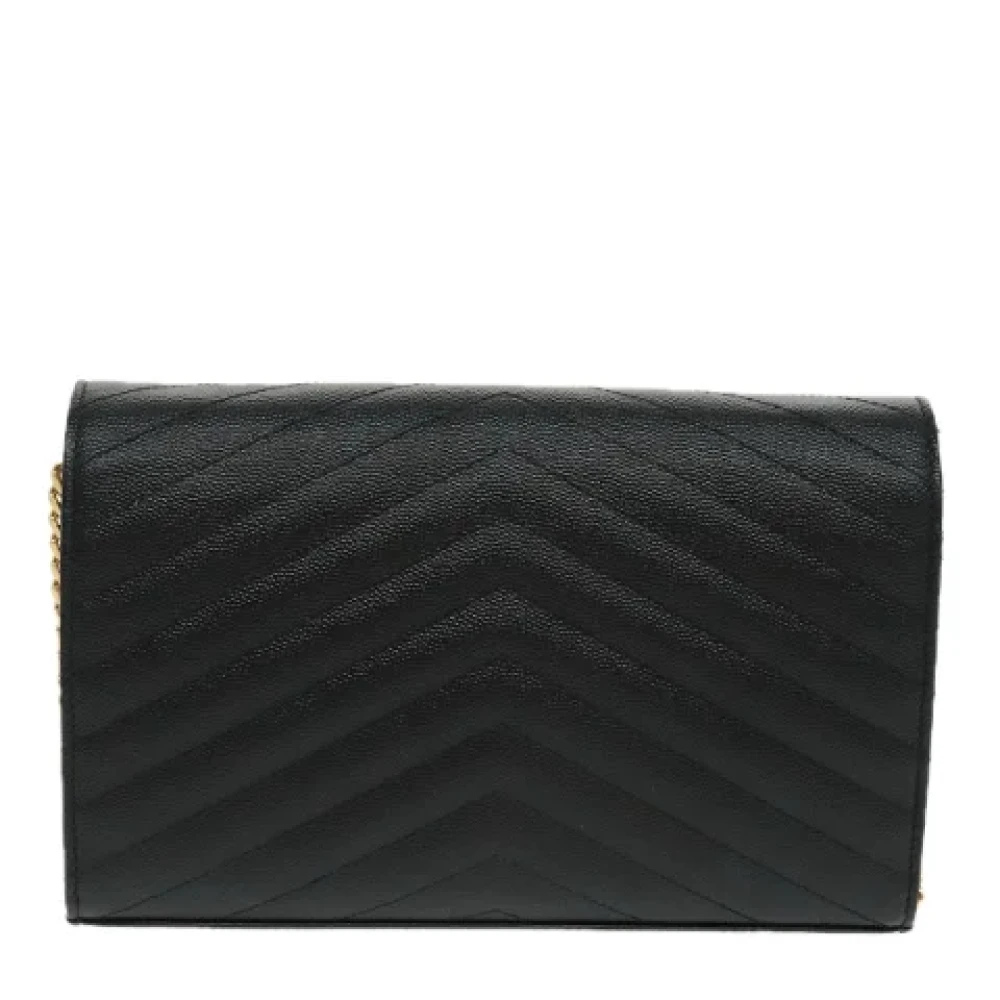 Saint Laurent Vintage Pre-owned Leather wallets Black Dames