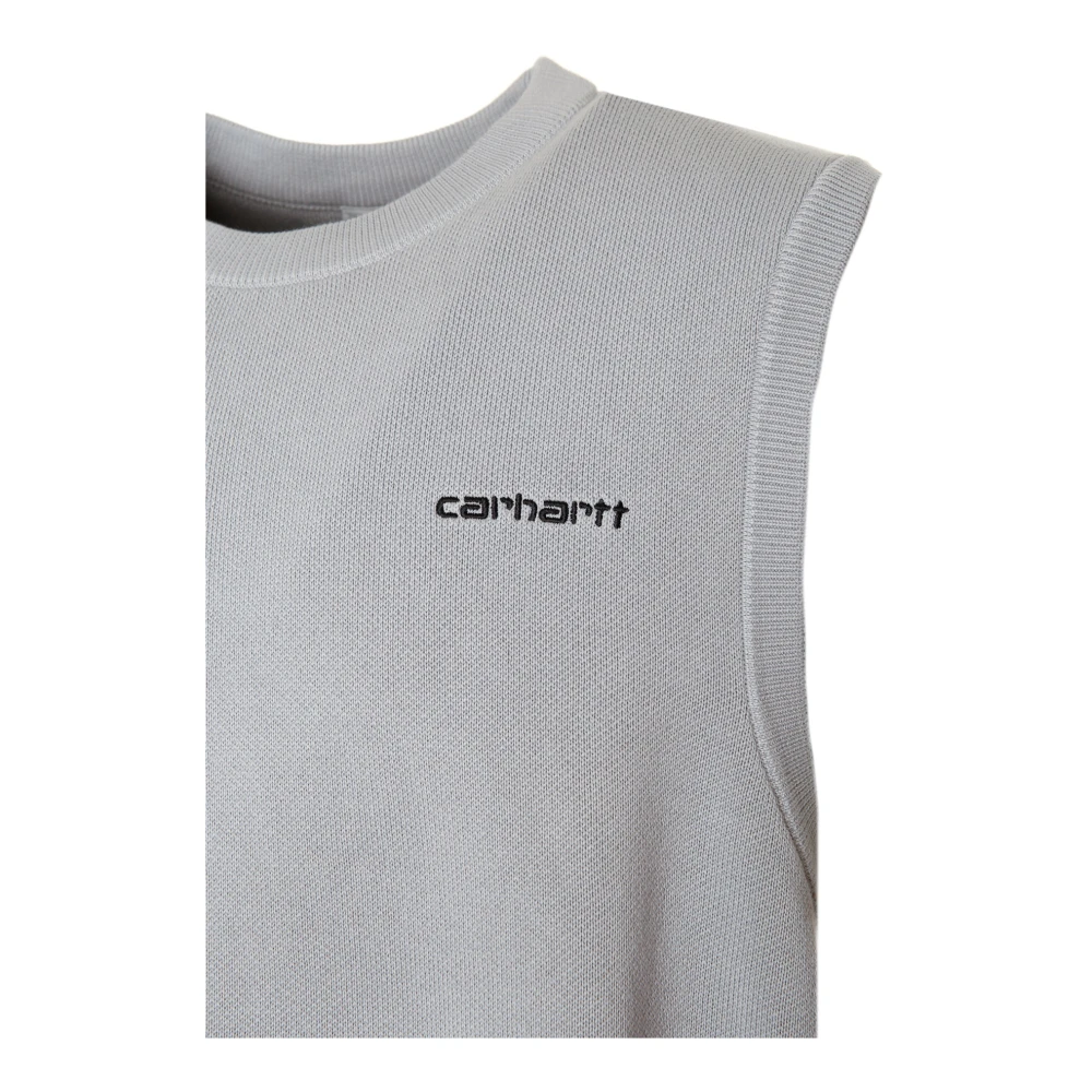 Carhartt WIP Script Logo Vest Sweater Blue Heren