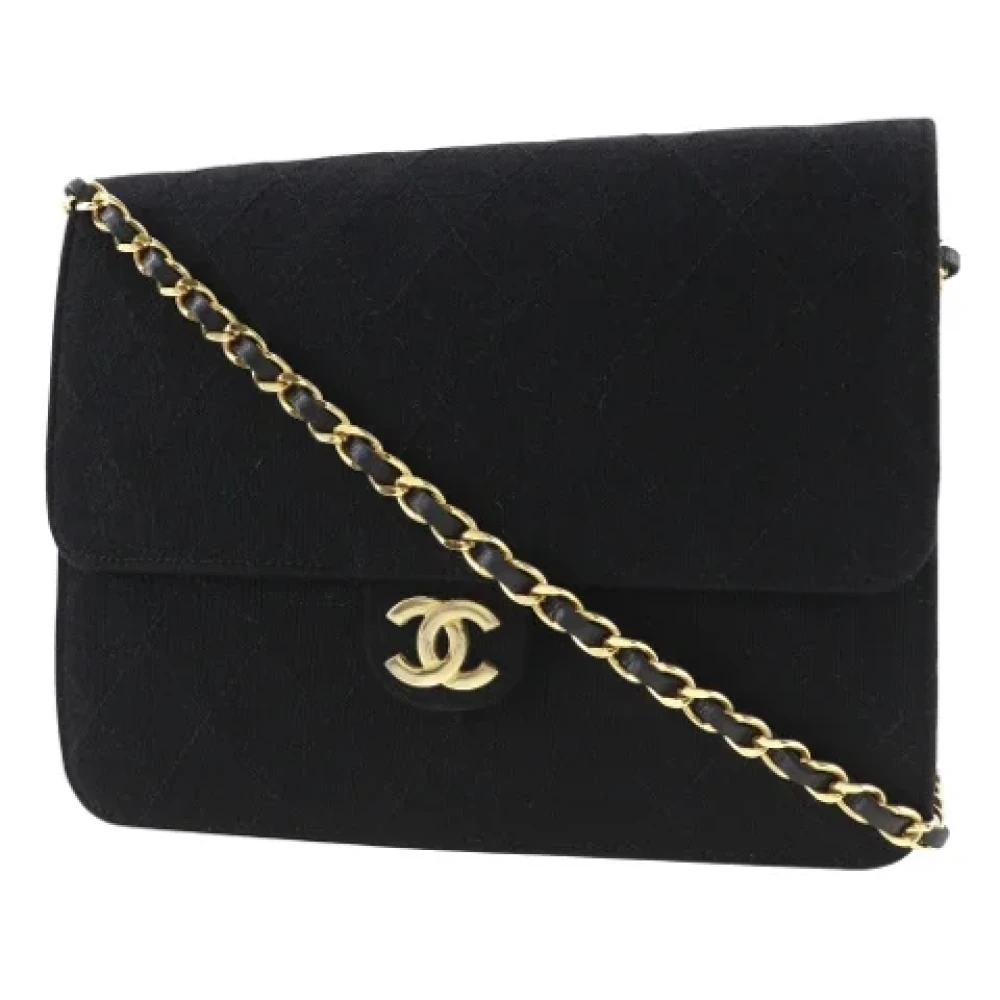 Chanel Vintage Pre-owned Cotton chanel-bags Black Dames