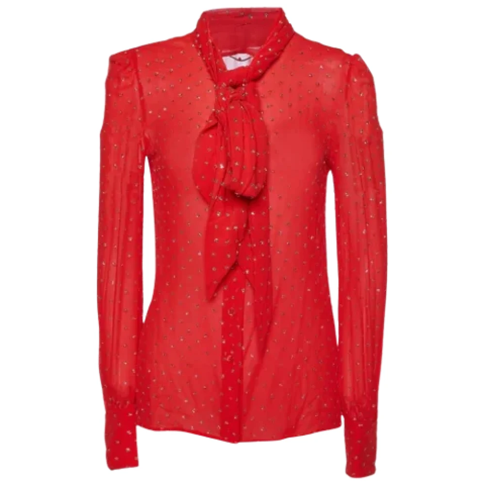 Yves Saint Laurent Vintage Pre-owned Silk tops Red Dames