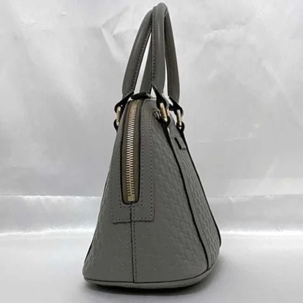 Gucci Vintage Pre-owned Leather gucci-bags Gray Dames