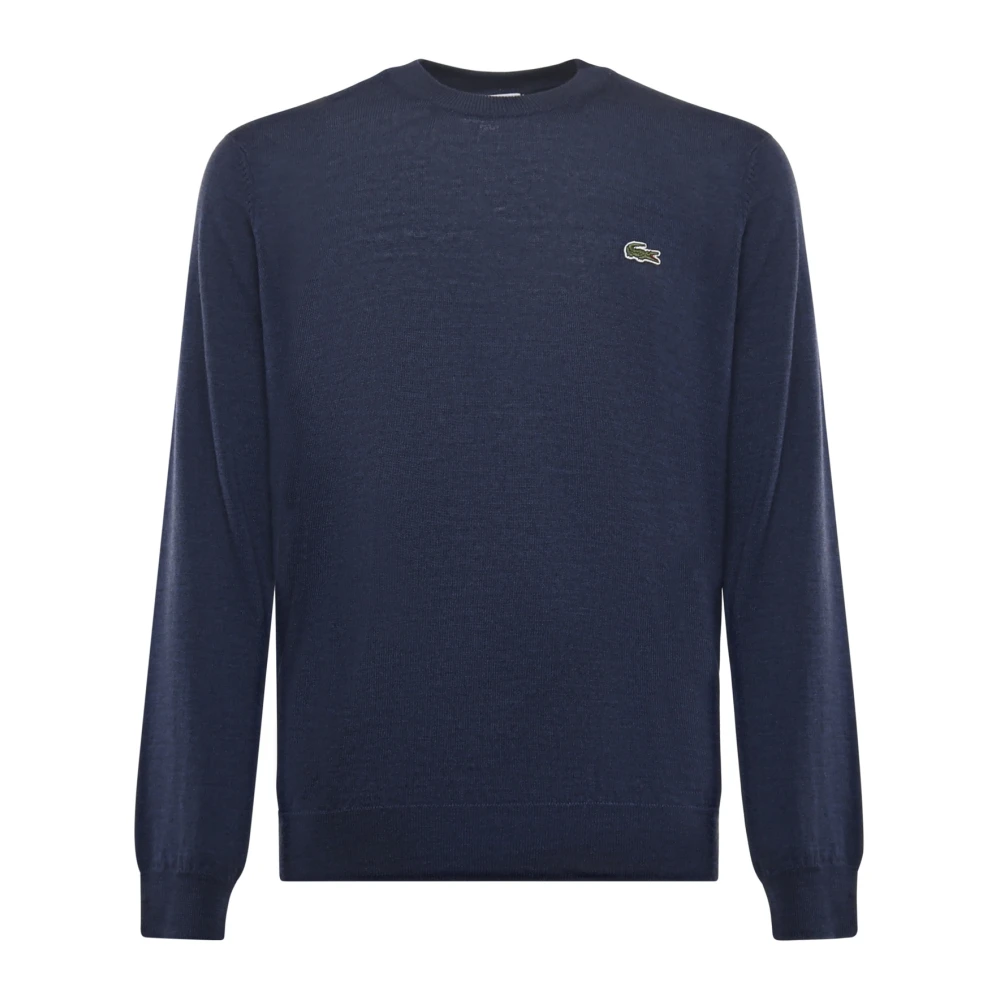 Lacoste Men's Blue Round-Neck Knitwear