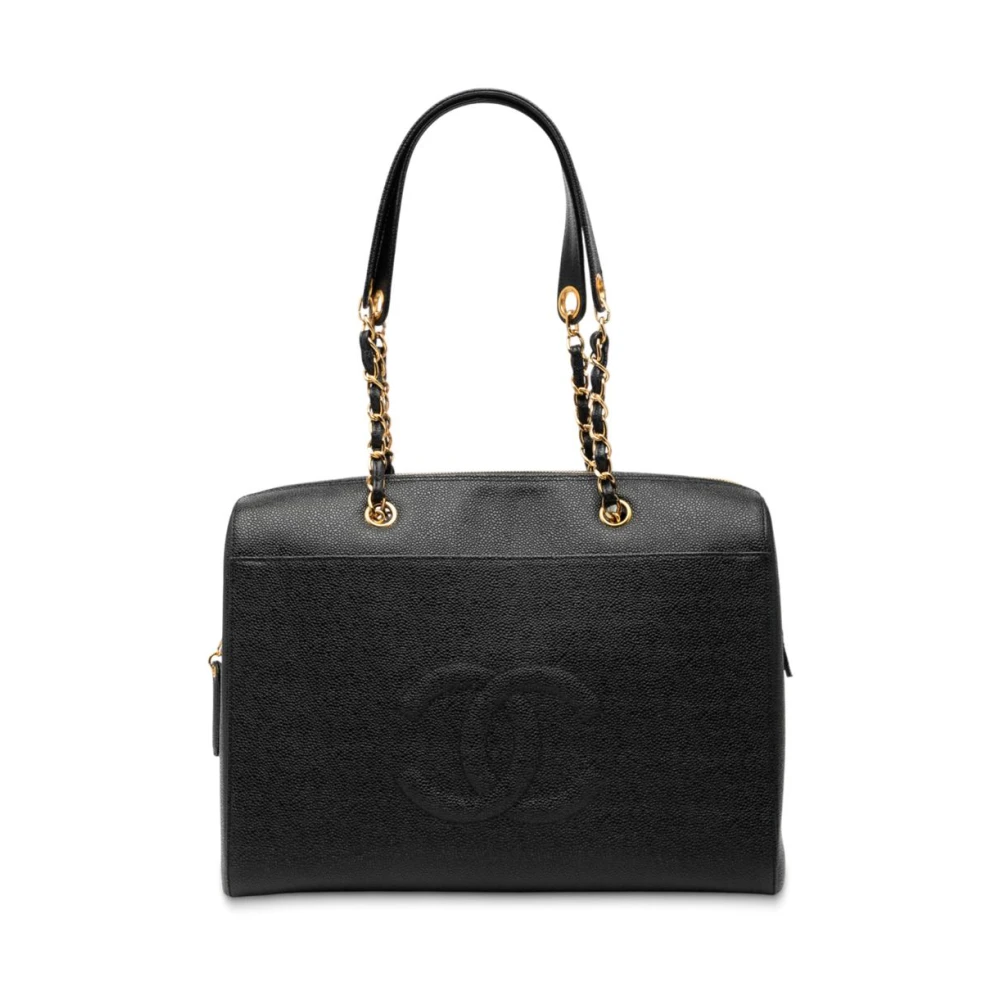 Chanel Vintage Women's Black Pre-Owned Chain Shoulder Bag