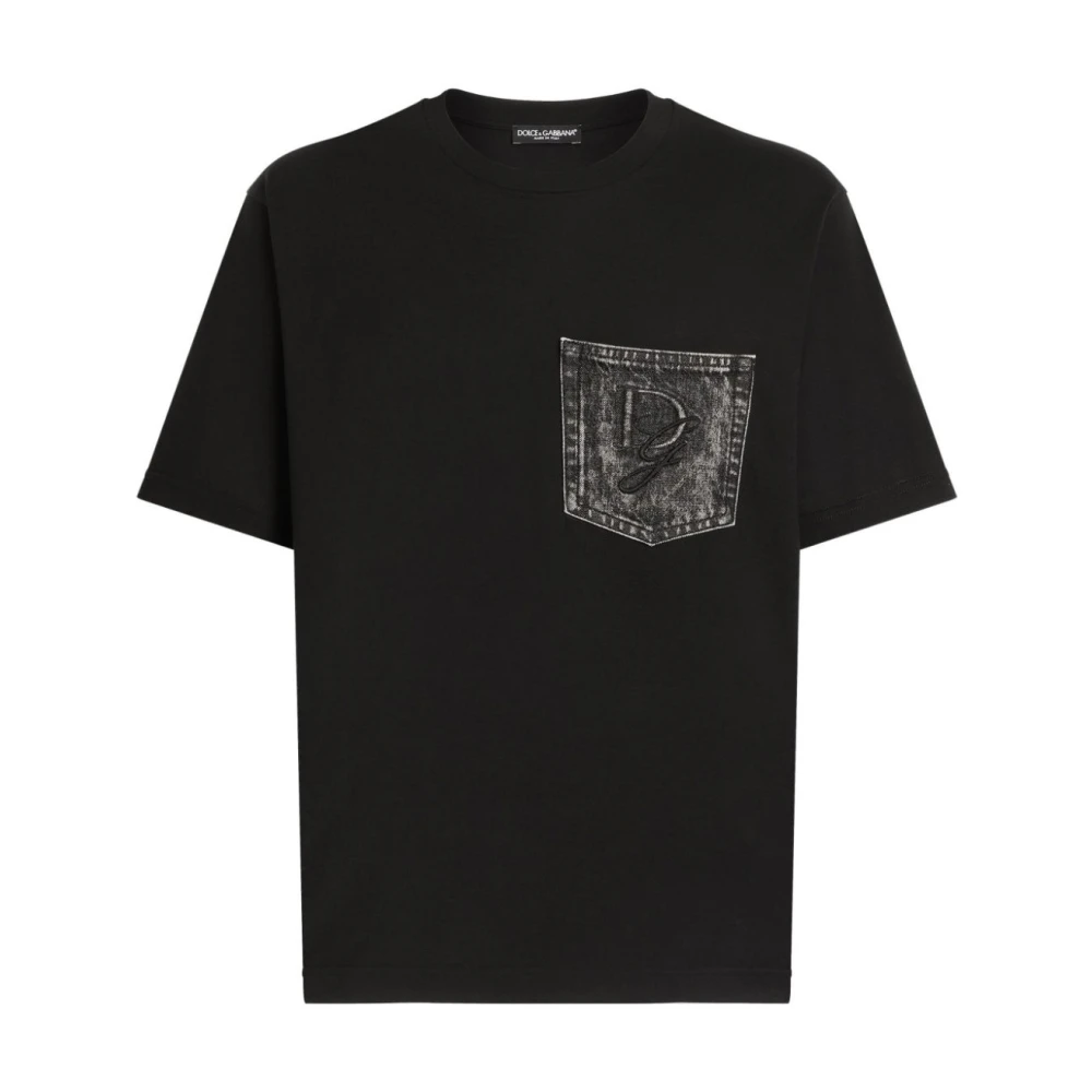 Dolce & Gabbana Zwarte T-shirts en Polos Black Heren