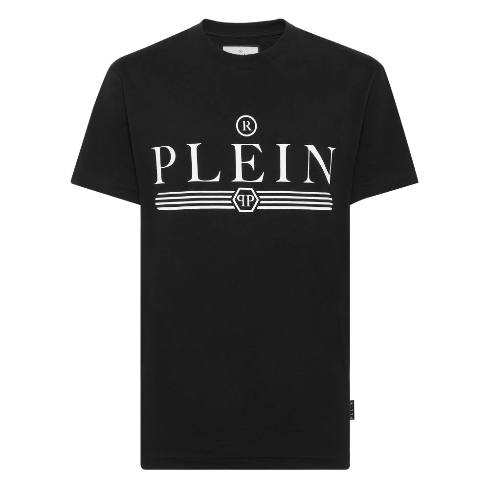 Philipp Plein Zwarte T-shirts en Polos met Plein Print Black Heren