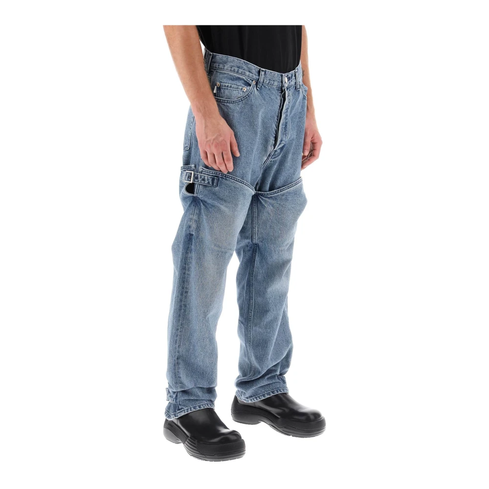 Ambush Jeans met verstelbare band en gelaagd ontwerp Blue Heren