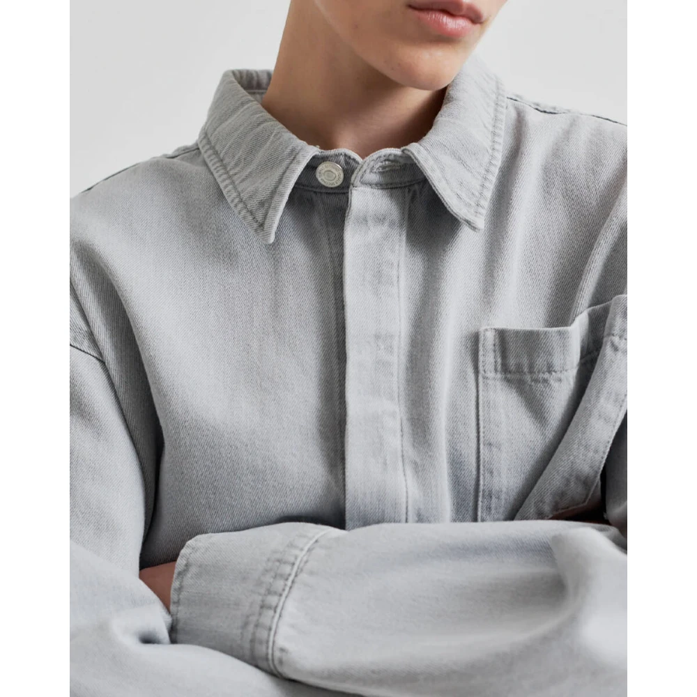 Second Female Denira Denim Blouse Second Dames Gray Dames