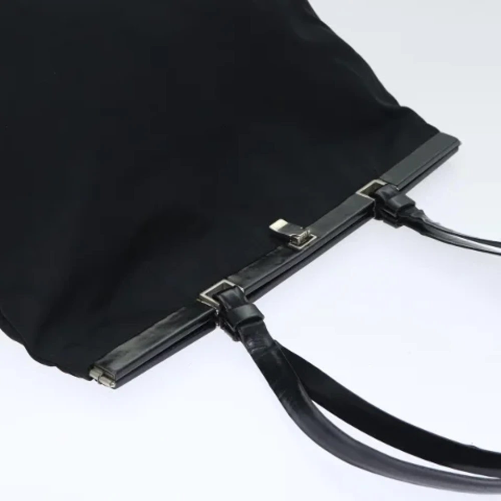 Prada Vintage Pre-owned Leather handbags Black Dames